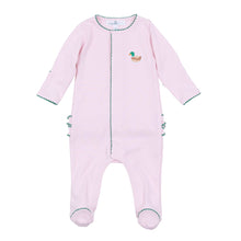  Mini Mallard Embroidered Ruffle Footie - Pink - Magnolia BabyFootie