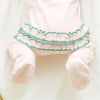 Mini Mallard Embroidered Ruffle Zip Footie - Pink - Magnolia BabyFootie