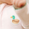Mini Mallard Embroidered Ruffle Zip Footie - Pink - Magnolia BabyFootie