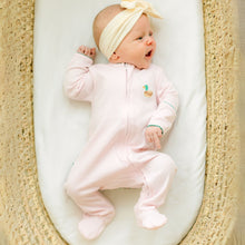  Mini Mallard Embroidered Ruffle Zip Footie - Pink - Magnolia BabyFootie