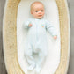 Mini Mallard Embroidered Zip Footie - Light Blue - Magnolia BabyFootie