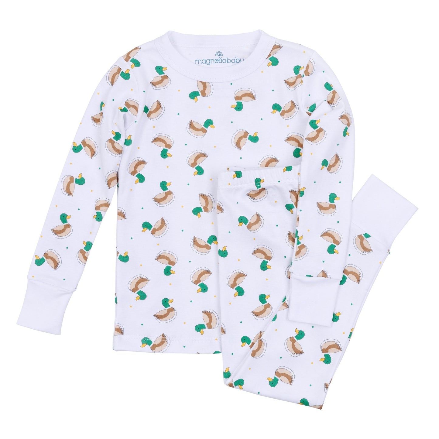 Mini Mallard Long Pajamas - Green - Magnolia BabyLong Pajamas
