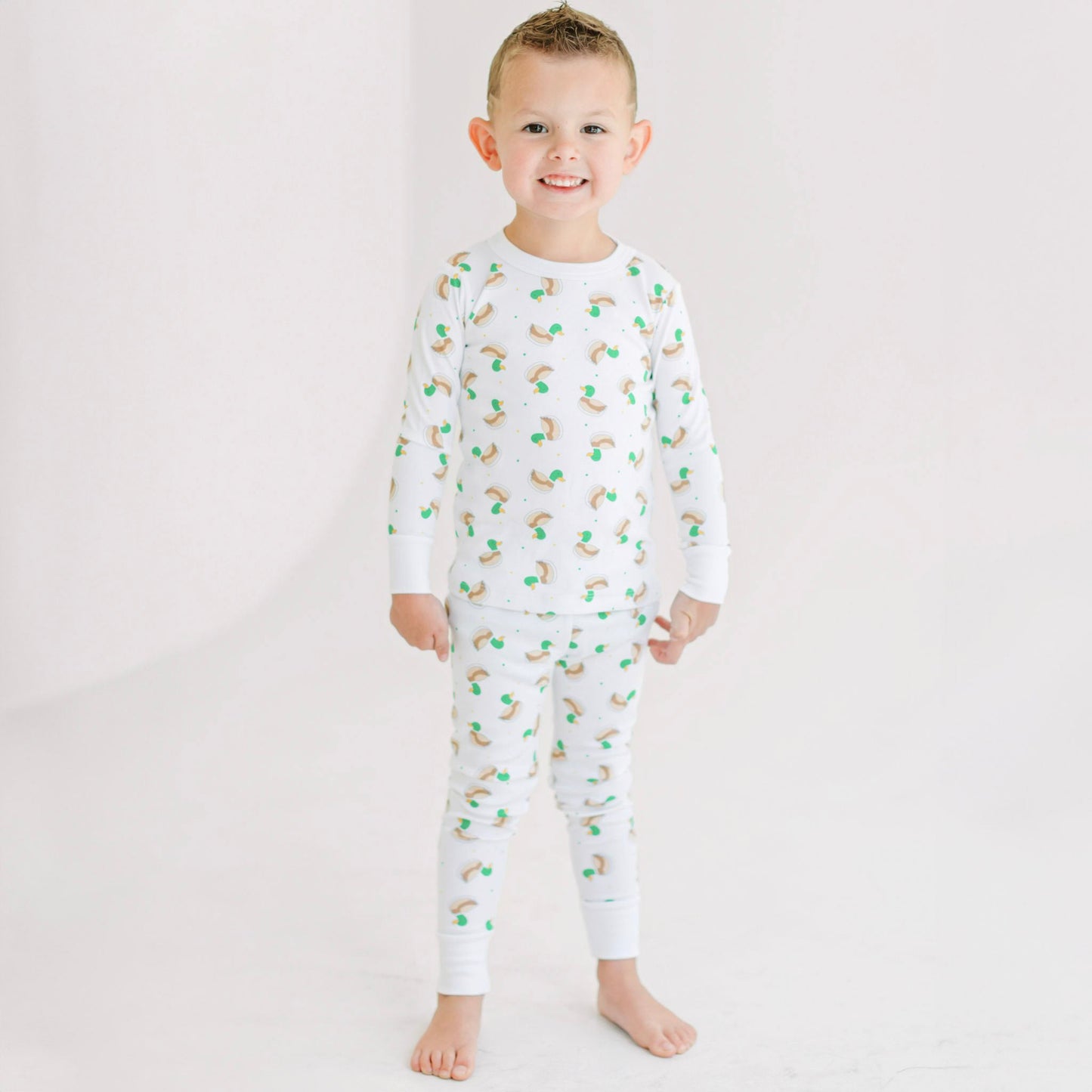 Mini Mallard Long Pajamas - Green - Magnolia BabyLong Pajamas