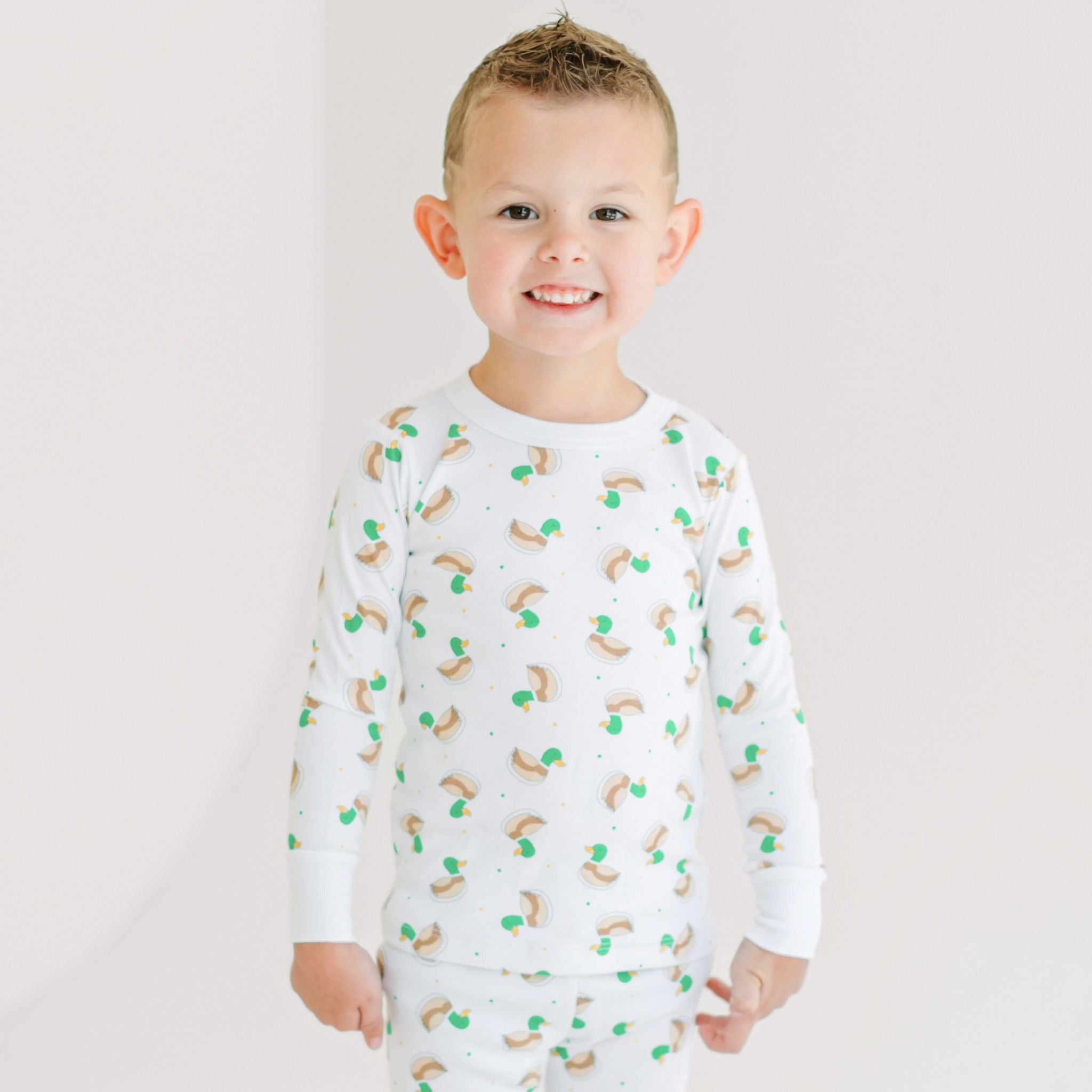 Mini Mallard Long Pajamas - Green - Magnolia BabyLong Pajamas