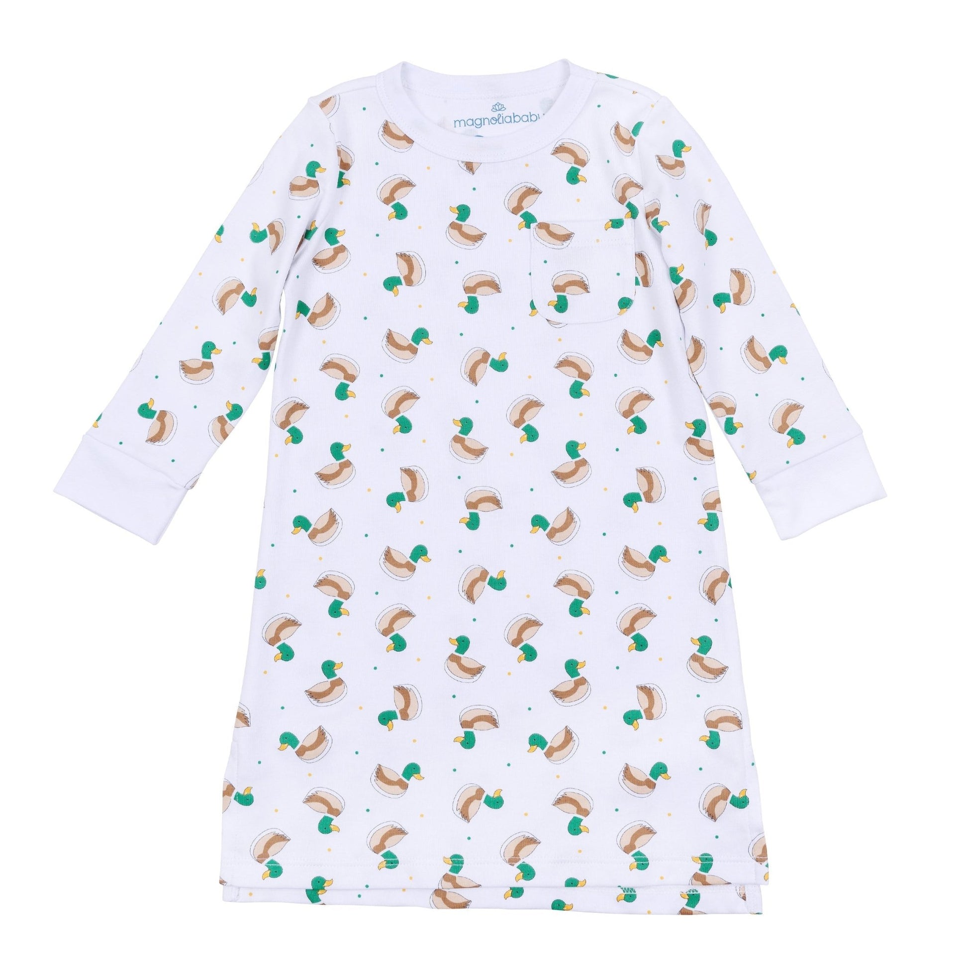 Mini Mallard Long Sleeve Nightdress - Green - Magnolia BabyNightdress