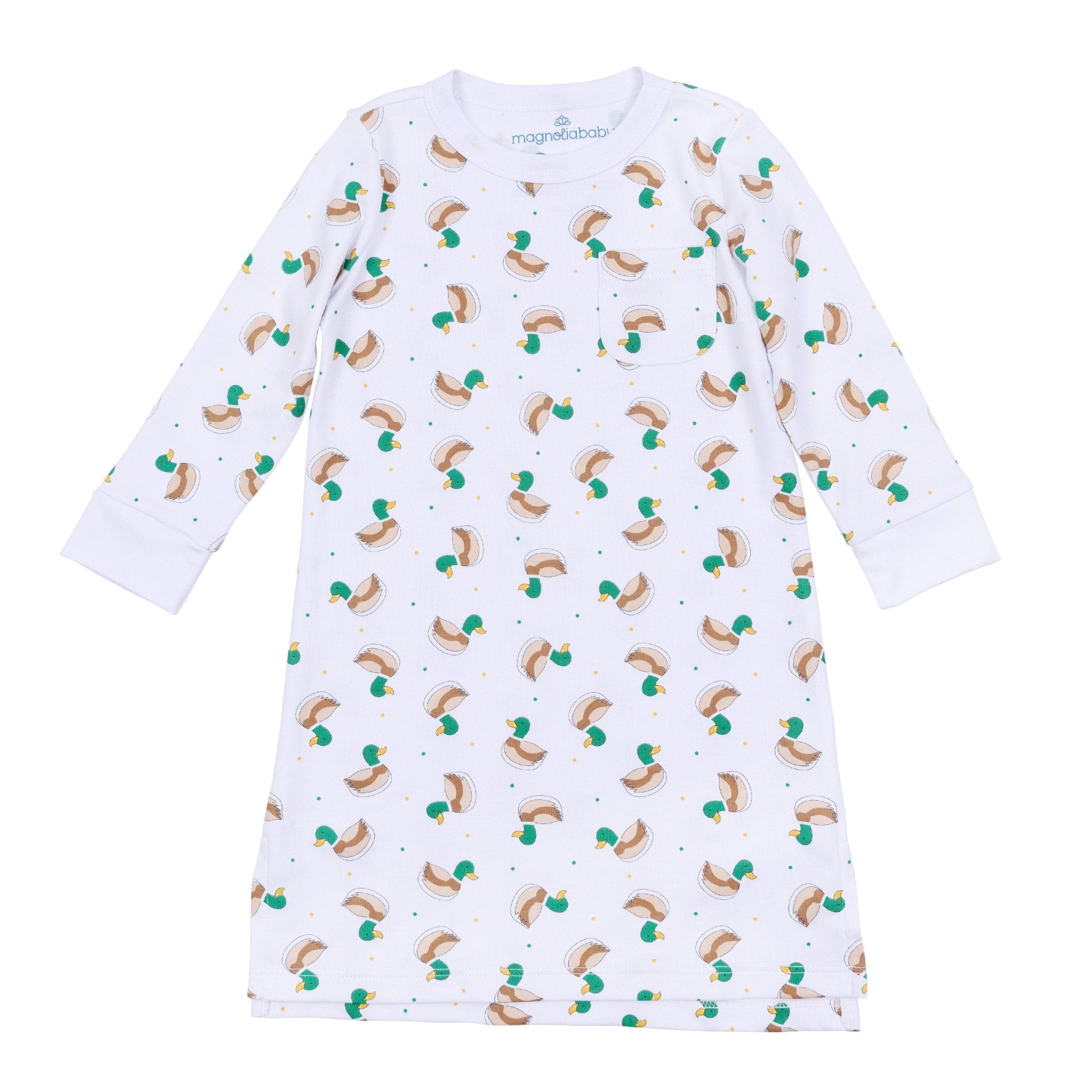 Mini Mallard Long Sleeve Nightdress - Green - Magnolia BabyNightdress