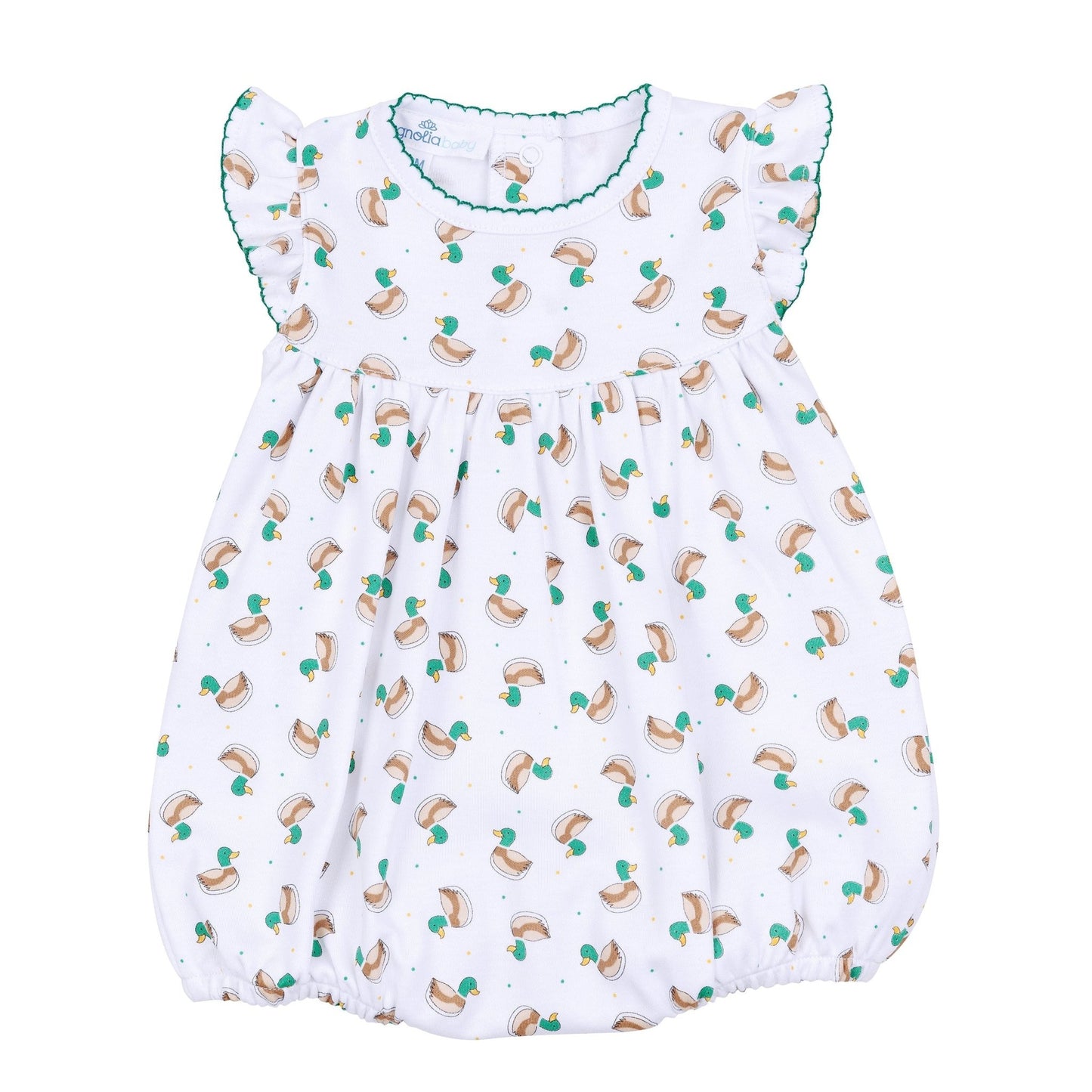 Mini Mallard Print Flutters Bubble - Green - Magnolia BabyBubble