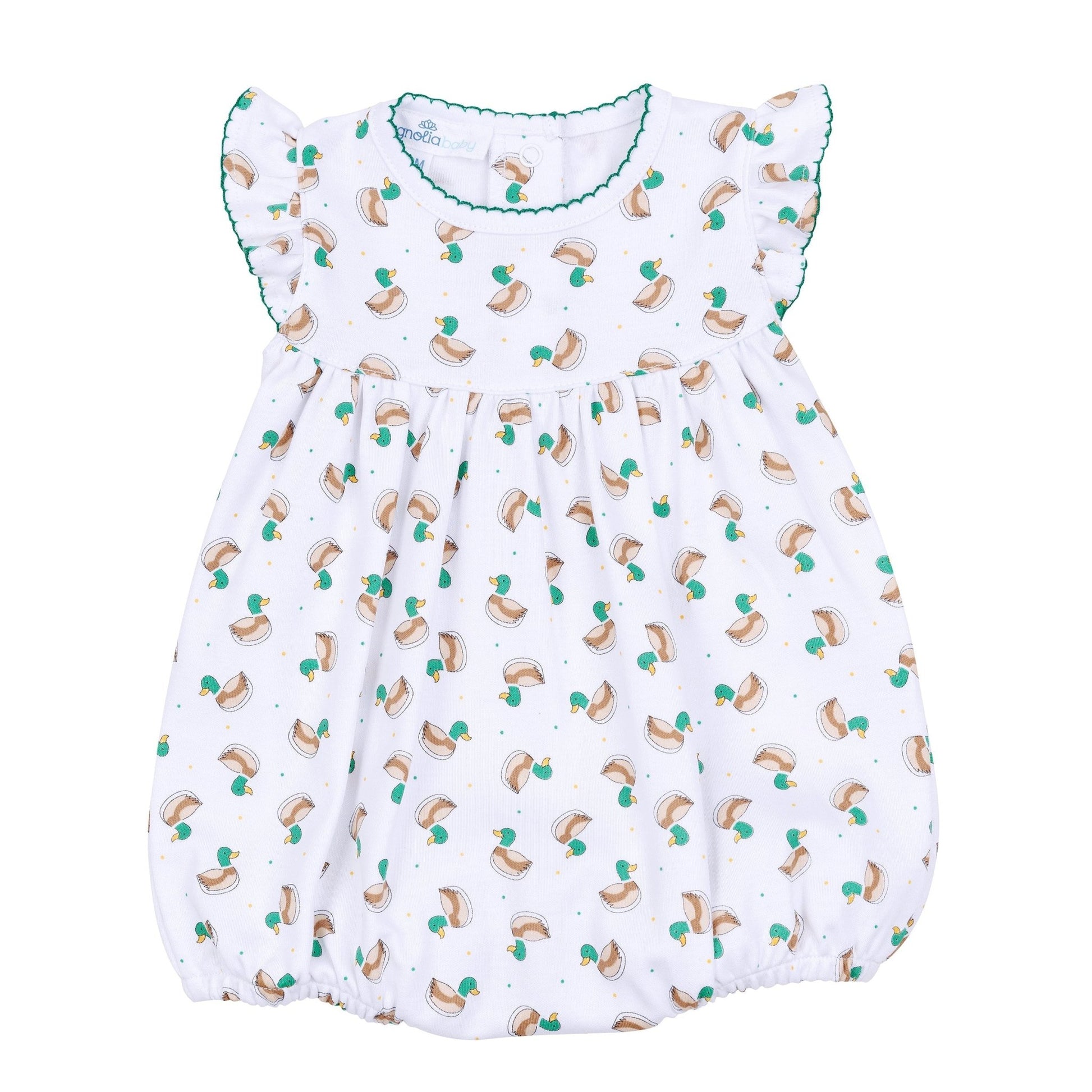 Mini Mallard Print Flutters Bubble - Green - Magnolia BabyBubble