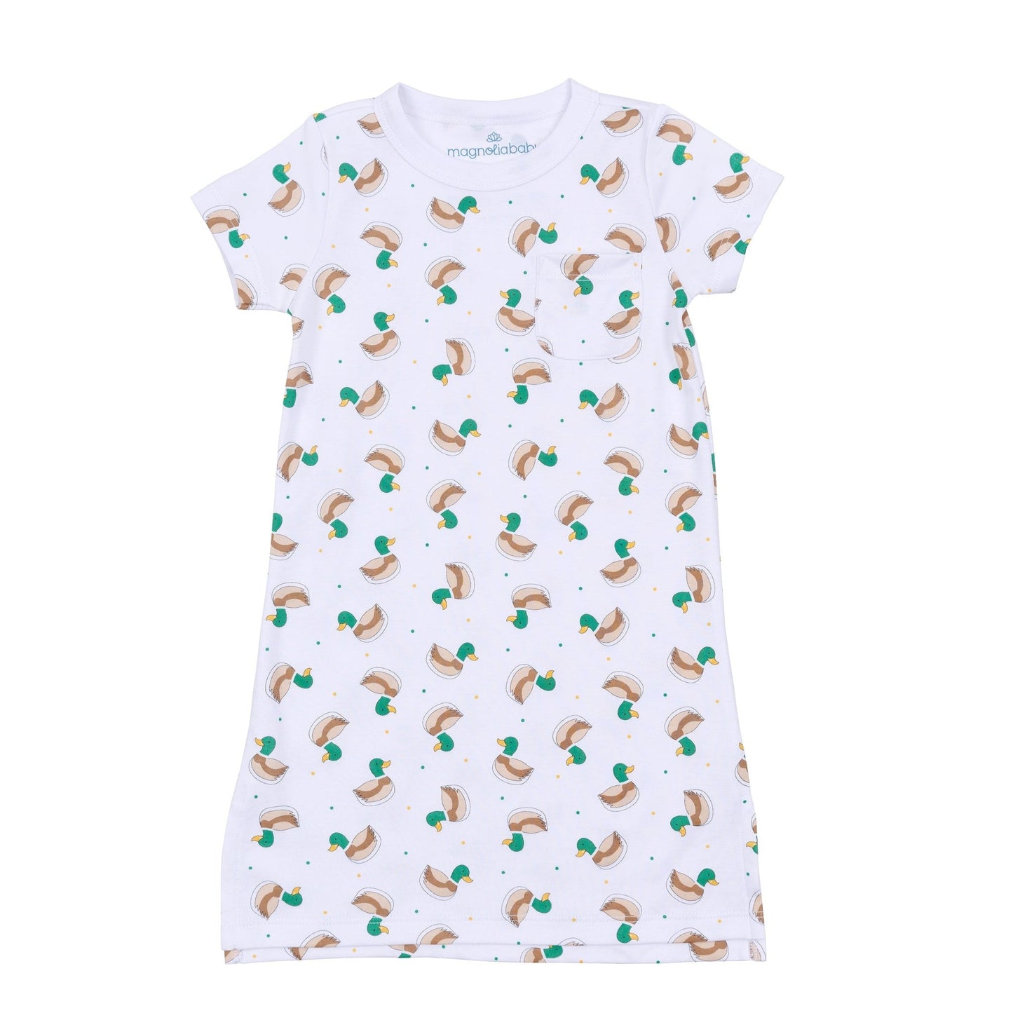 Mini Mallard Short Sleeve Nightdress - Green - Magnolia BabyNightdress