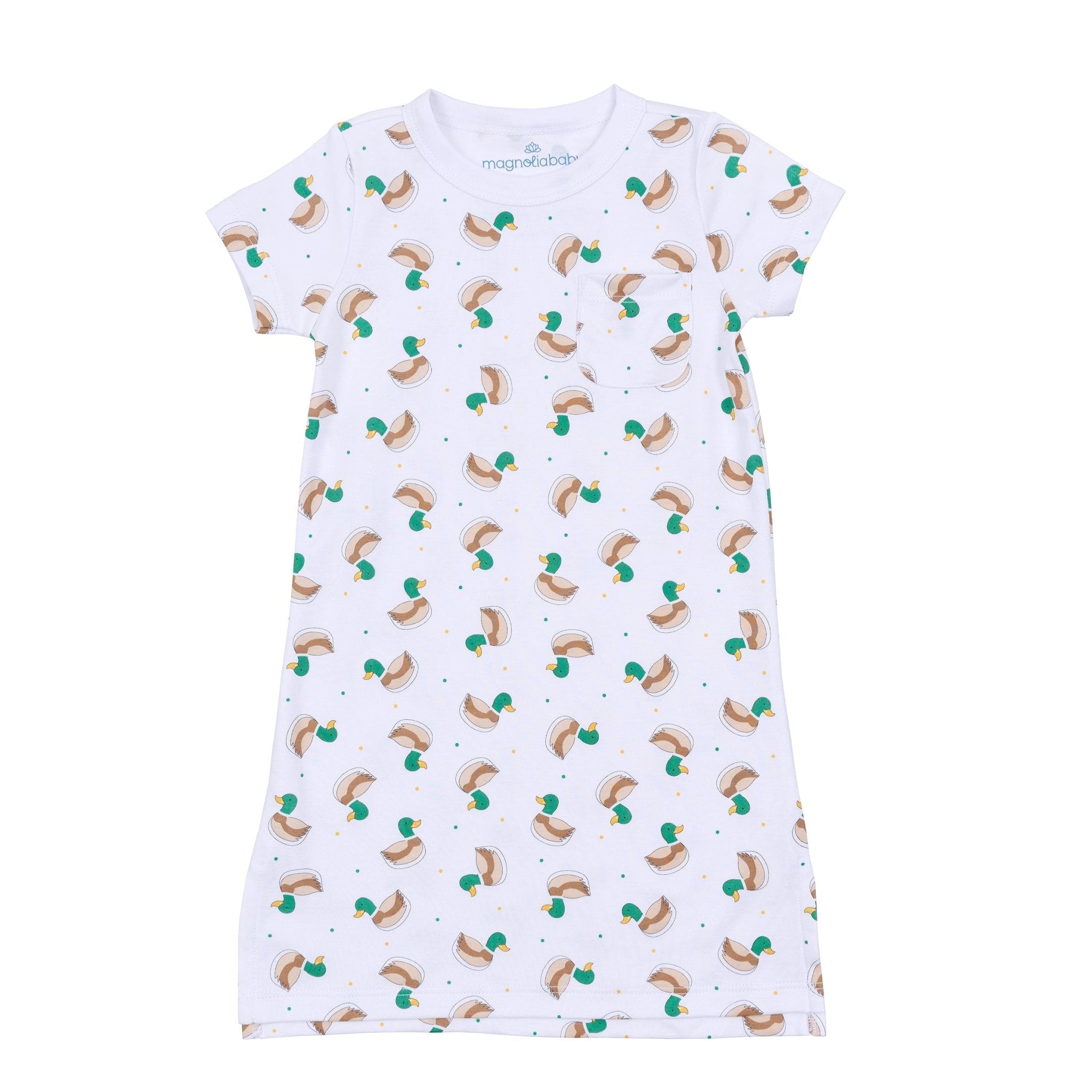 Mini Mallard Short Sleeve Nightdress - Green - Magnolia BabyNightdress