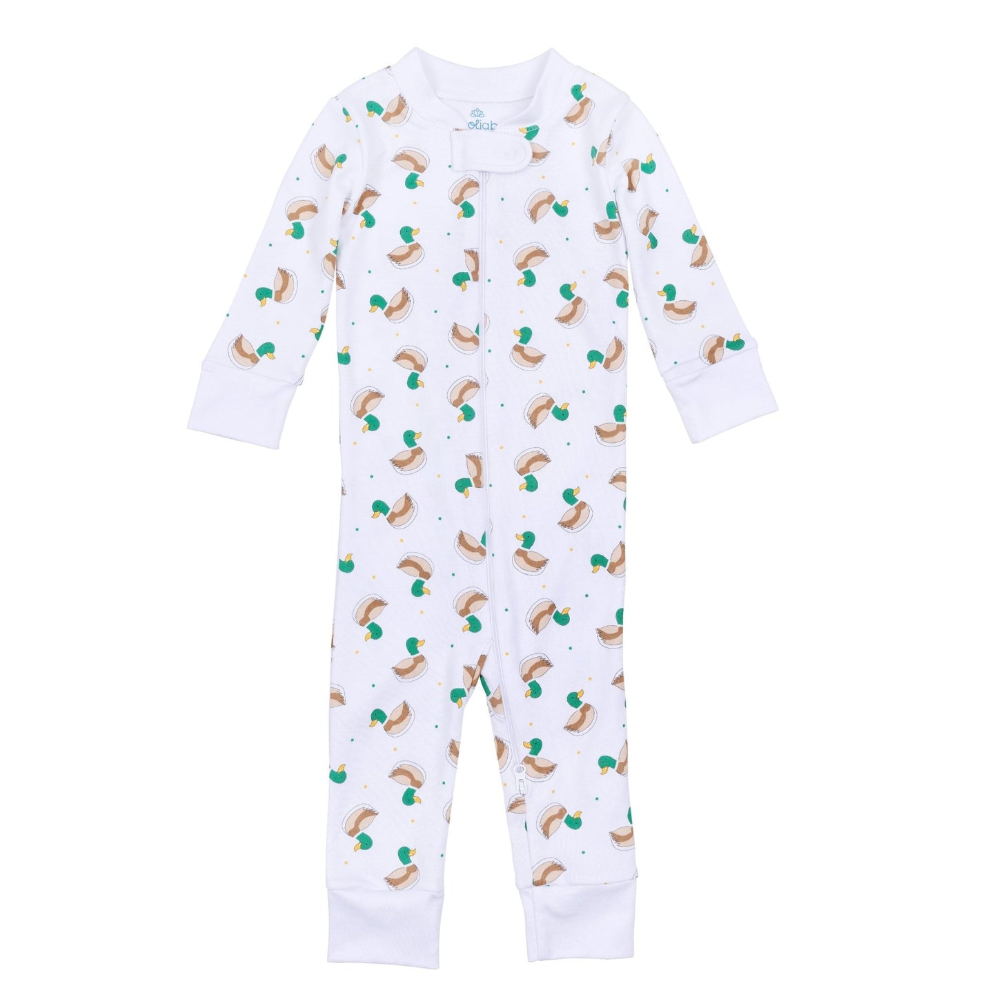 Mini Mallard Zip Pajamas - Green - Magnolia BabyZipper Pajamas