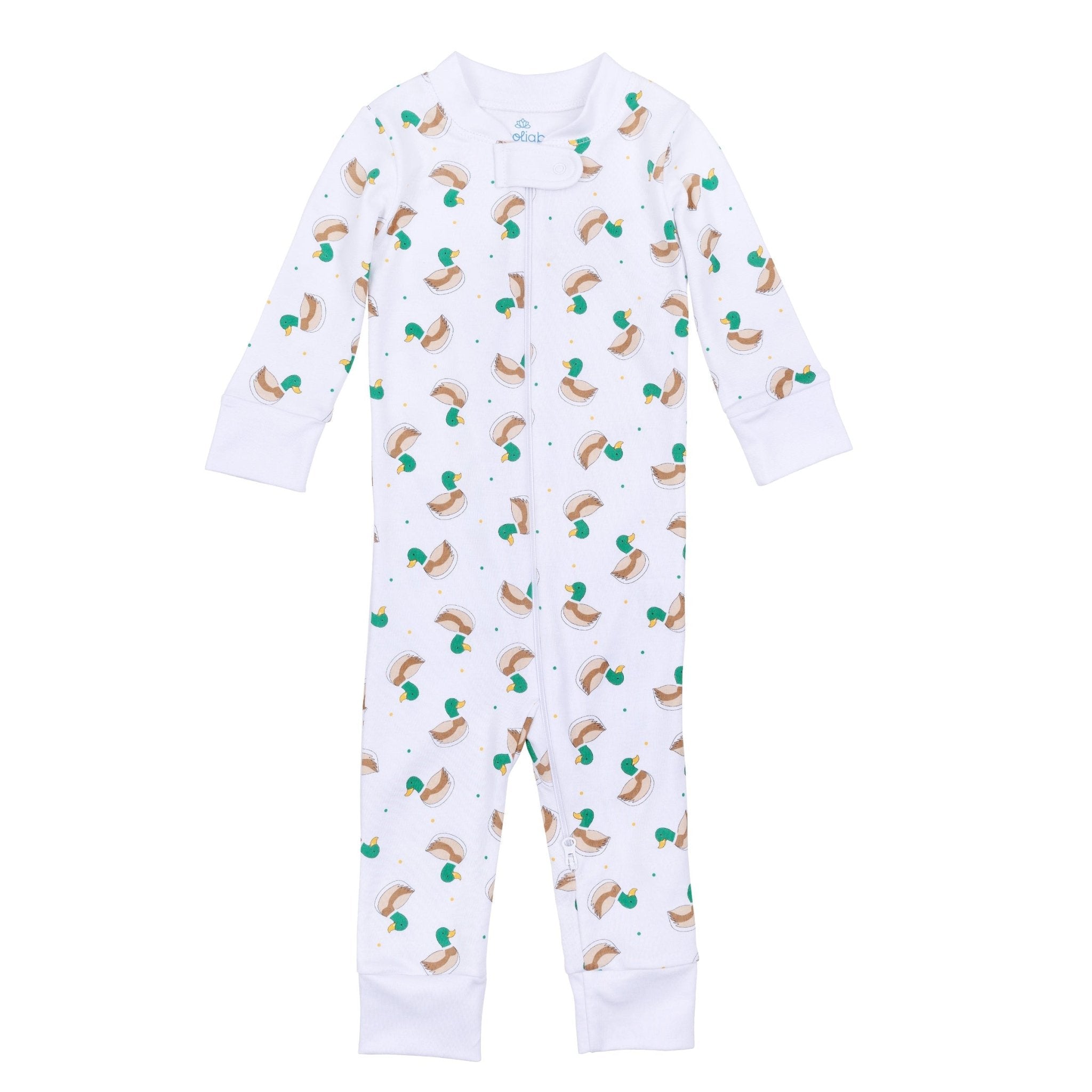 Mini Mallard Zip Pajamas - Green - Magnolia BabyZipper Pajamas