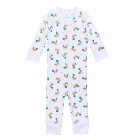 Mini Mallard Zip Pajamas - Green - Magnolia BabyZipper Pajamas