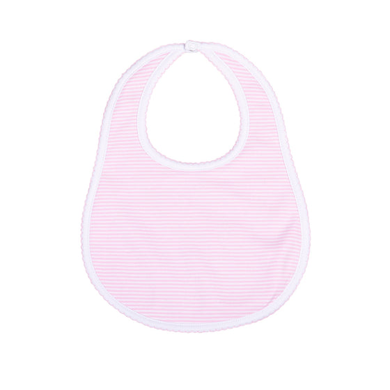 Mini Stripes Bib - Pink - Magnolia BabyBib