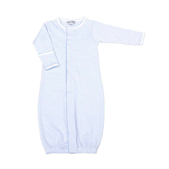 Mini Stripes Converter - Blue - Magnolia BabyConverter Gown