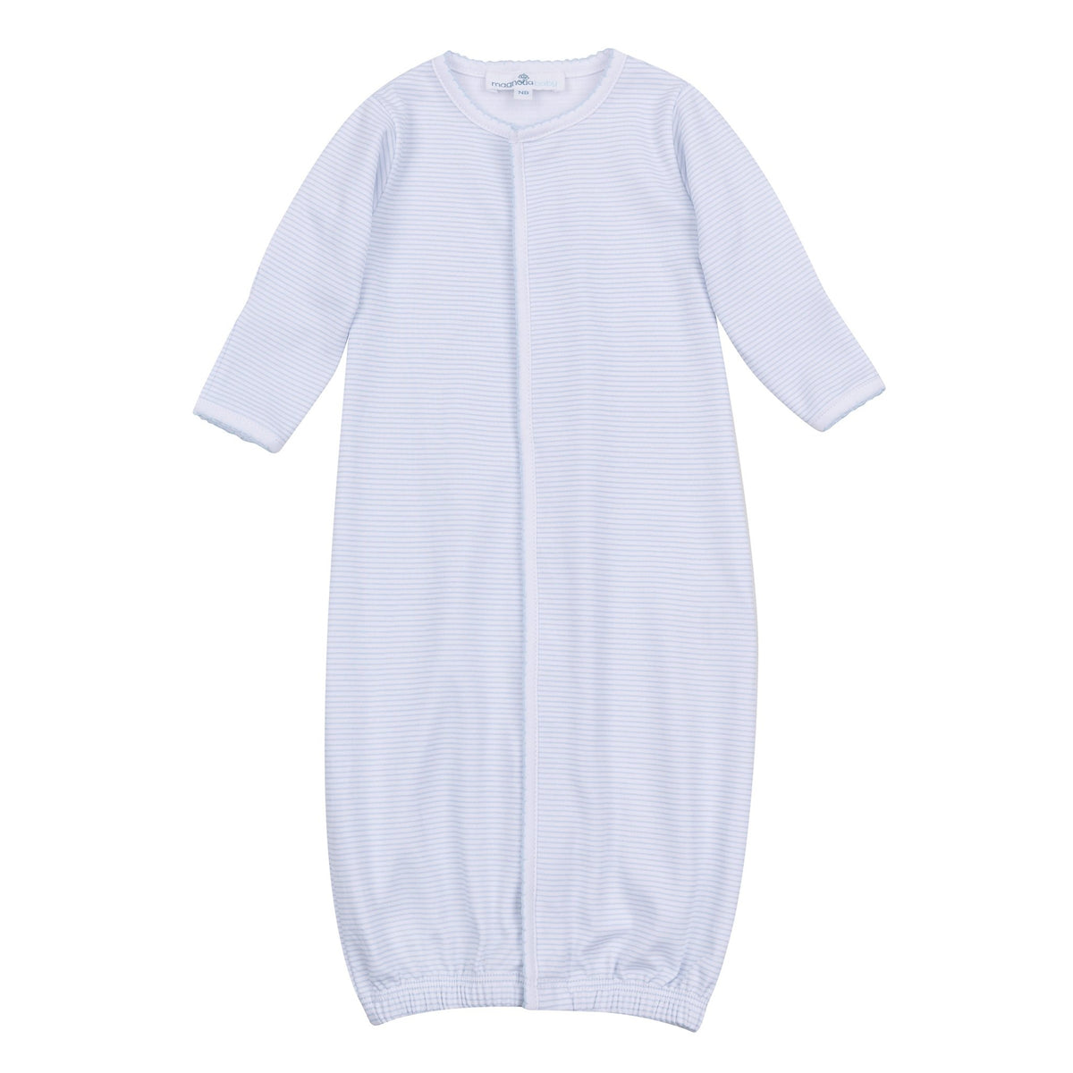 Mini Stripes Converter - Light Blue - Magnolia BabyConverter Gown