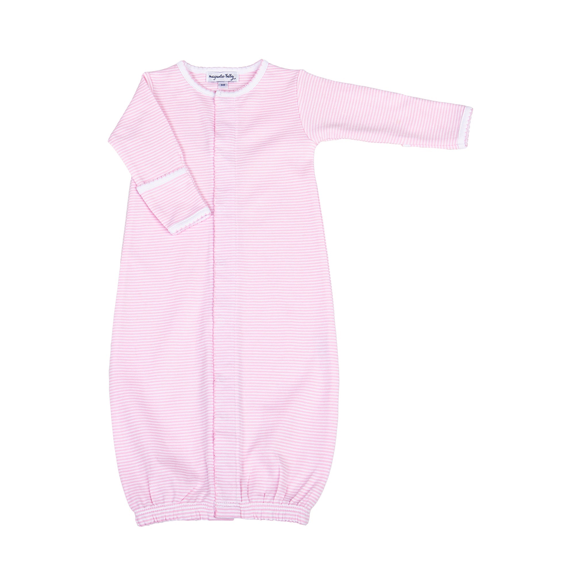 Mini Stripes Converter - Pink - Magnolia BabyConverter Gown