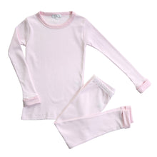  Mini Stripes Dark Pink Long Pajamas - Magnolia BabyLong Pajamas