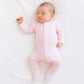 Mini Stripes Footie - Pink - Magnolia BabyFootie