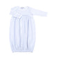 Mini Stripes Gathered Gown - Blue - Magnolia BabyGown
