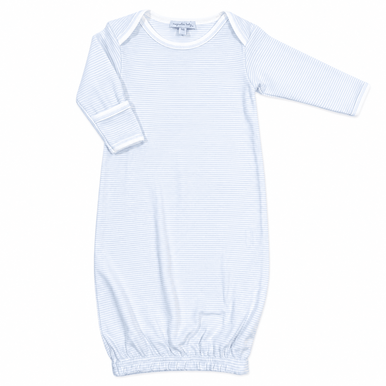 Mini Stripes Lap Gown - Pastel Blue - Magnolia BabyGown