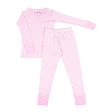  Mini Stripes Long Pajamas - Pink - Magnolia BabyLong Pajamas