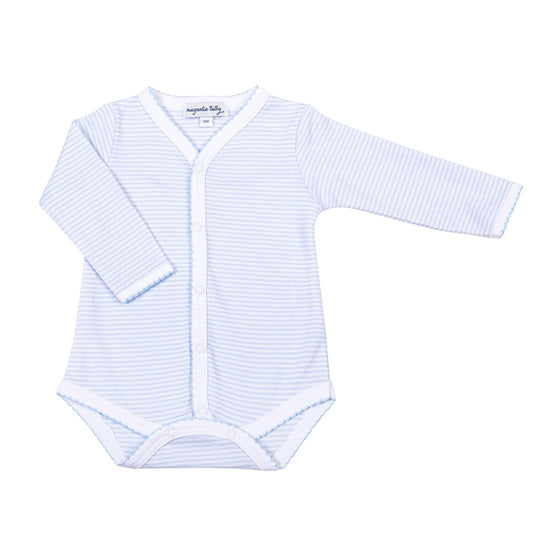 Mini Stripes Long Sleeve Bodysuit - Blue - Magnolia BabyBodysuit