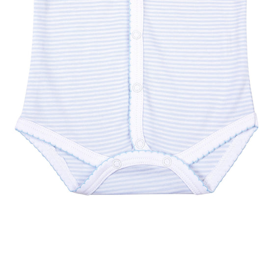 Mini Stripes Long Sleeve Bodysuit - Blue - Magnolia BabyBodysuit