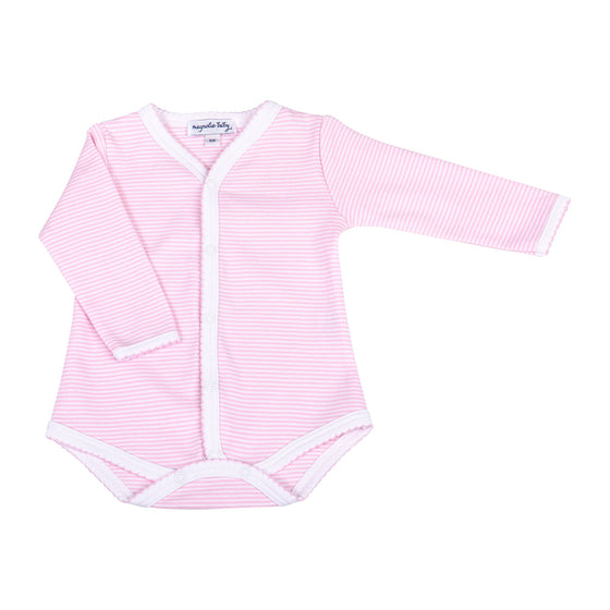 Mini Stripes Long Sleeve Bodysuit - Pink - Magnolia BabyBodysuit