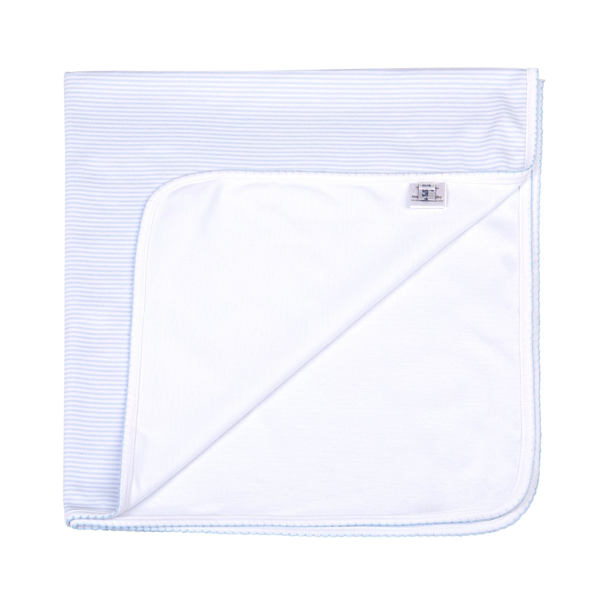 Mini Stripes Receiving Blanket - Blue - Magnolia BabyReceiving Blanket