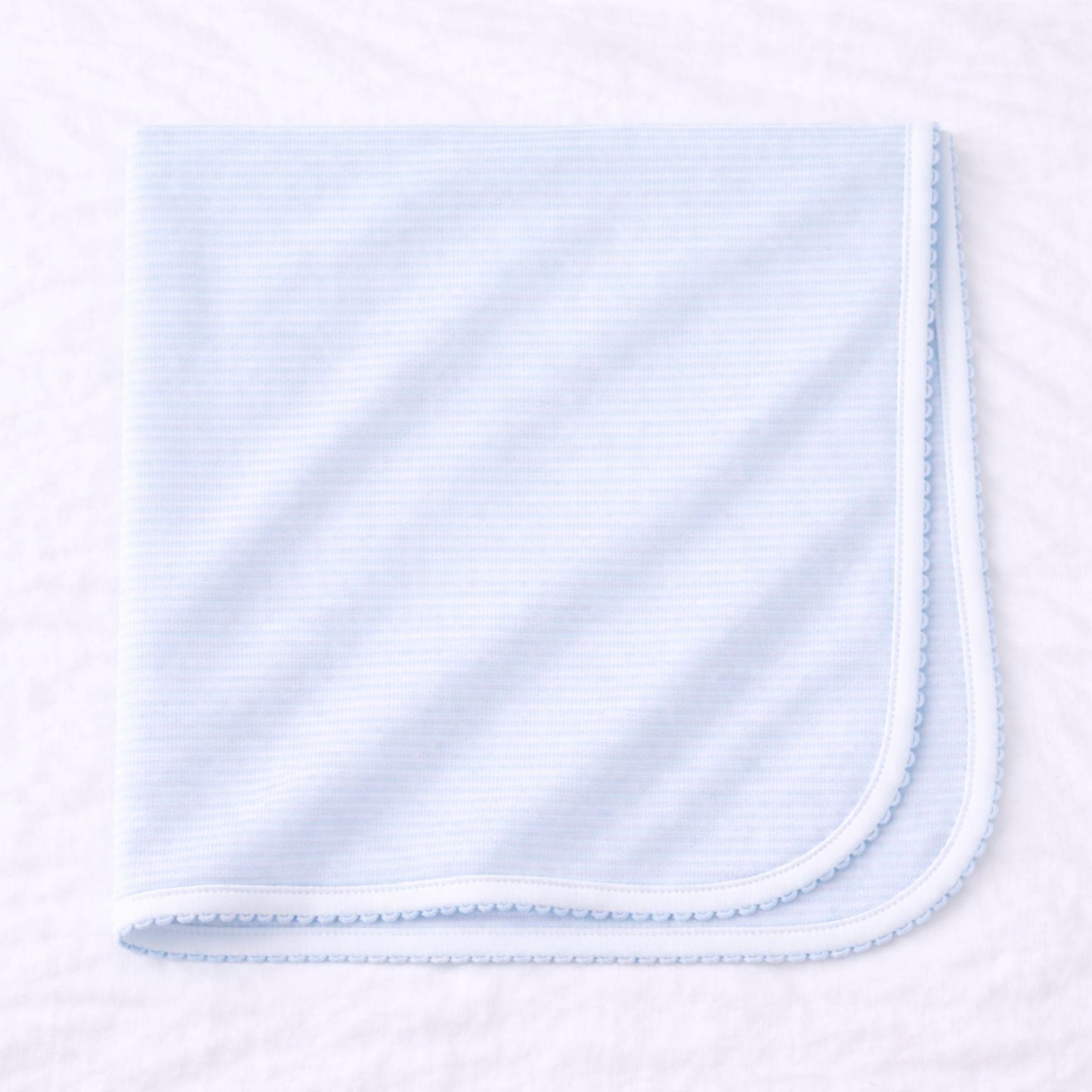 Mini Stripes Receiving Blanket - Light Blue - Magnolia BabyReceiving Blanket