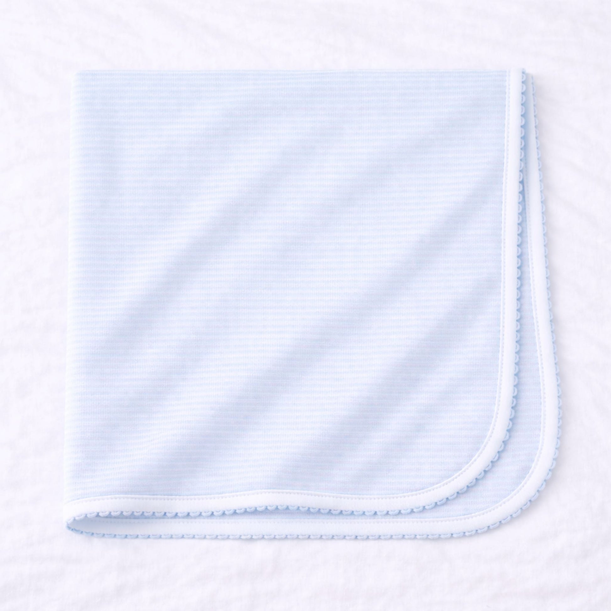 Mini Stripes Receiving Blanket - Light Blue - Magnolia BabyReceiving Blanket