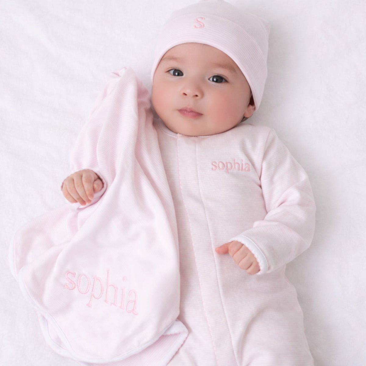 Mini Stripes Receiving Blanket - Pink - Magnolia BabyReceiving Blanket