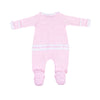 Mini Stripes Ruffle Footie - Pink - Magnolia BabyFootie