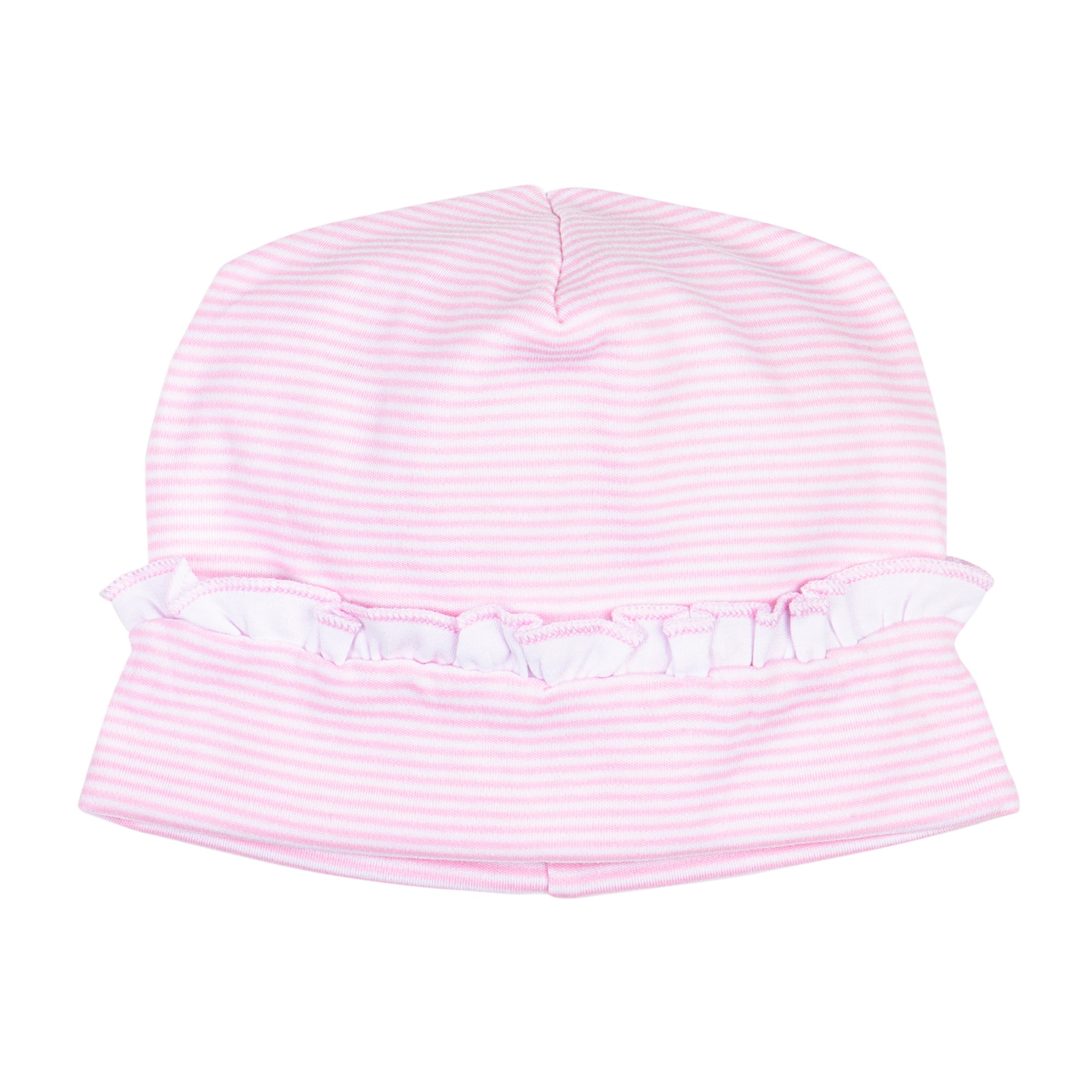 Mini Stripes Ruffle Hat - Pink - Magnolia BabyHat
