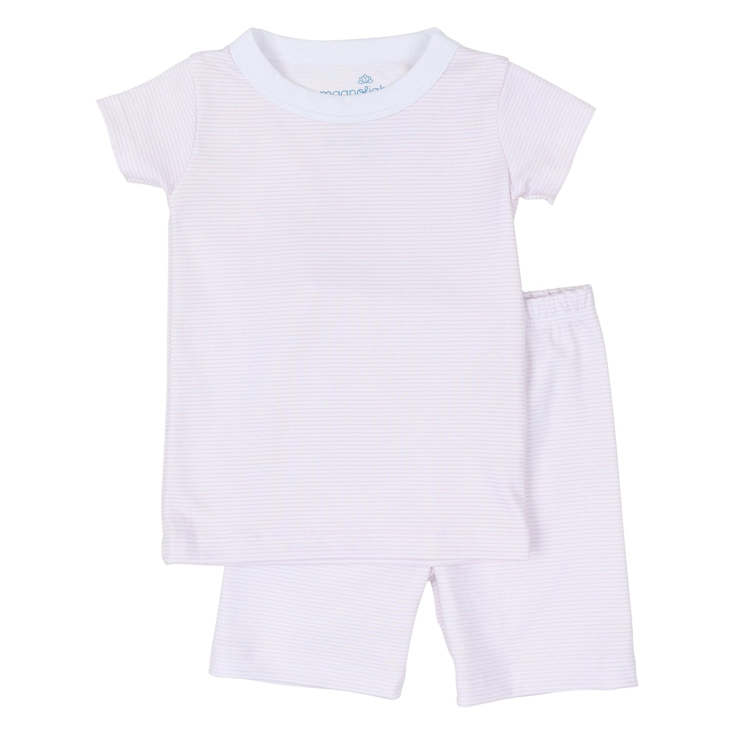 Mini Stripes Short Pajamas - Pink - Magnolia BabyShort Pajamas