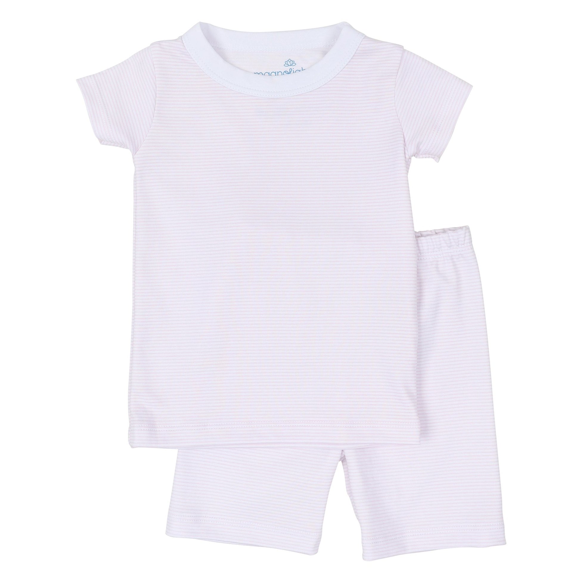 Mini Stripes Short Pajamas - Pink - Magnolia BabyShort Pajamas