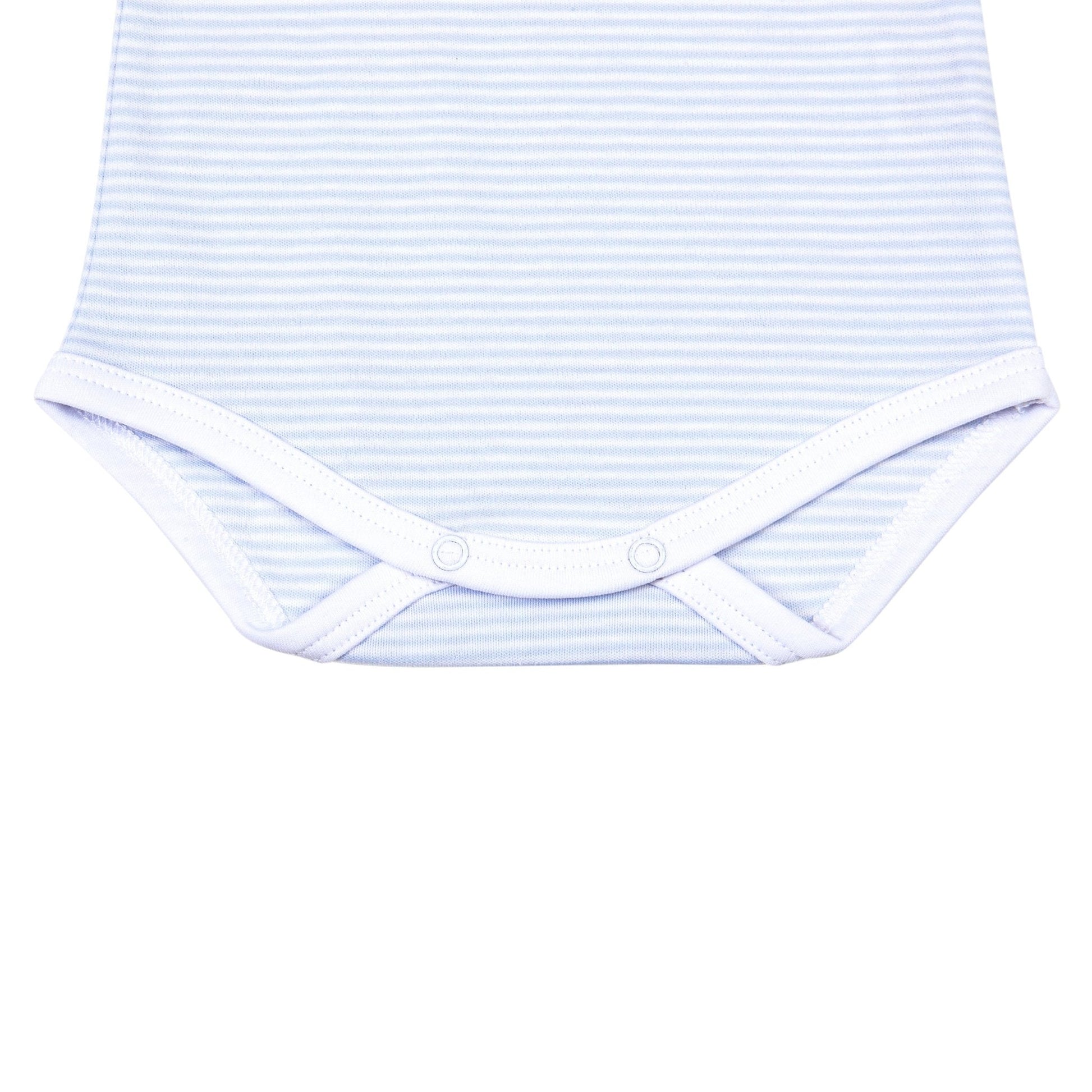 Mini Stripes Short Sleeve Bodysuit - Blue - Magnolia BabyBodysuit