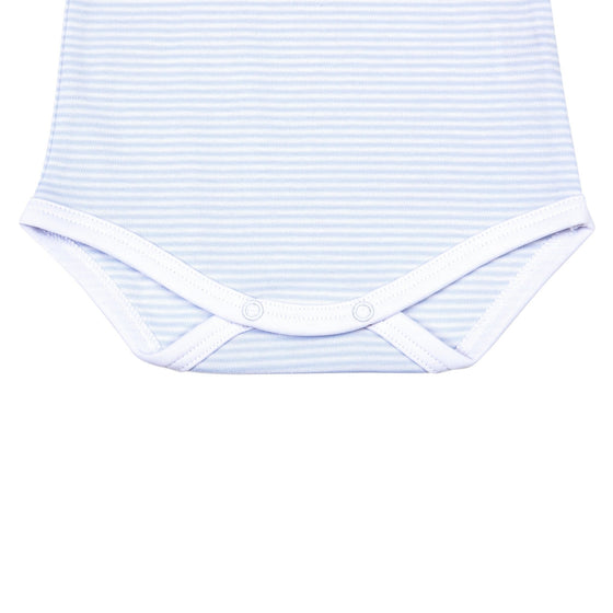 Mini Stripes Short Sleeve Bodysuit - Blue - Magnolia BabyBodysuit