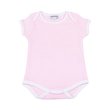  Mini Stripes Short Sleeve Bodysuit - Pink - Magnolia BabyBodysuit