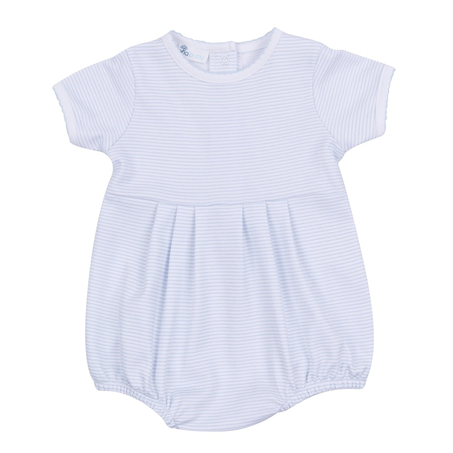 Mini Stripes Short Sleeve Bubble - Light Blue - Magnolia BabyBubble
