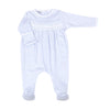 Mini Stripes Smocked Footie - Blue - Magnolia BabyFootie