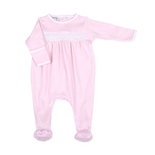  Mini Stripes Smocked Footie - Pink - Magnolia BabyFootie