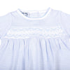 Mini Stripes Smocked Gathered Gown - Blue - Magnolia BabyGown