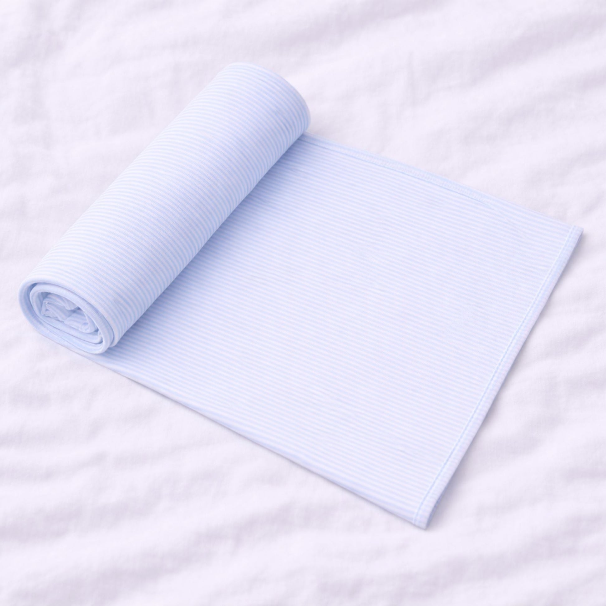 Mini Stripes Swaddle Blanket - Light Blue - Magnolia BabySwaddle Blanket