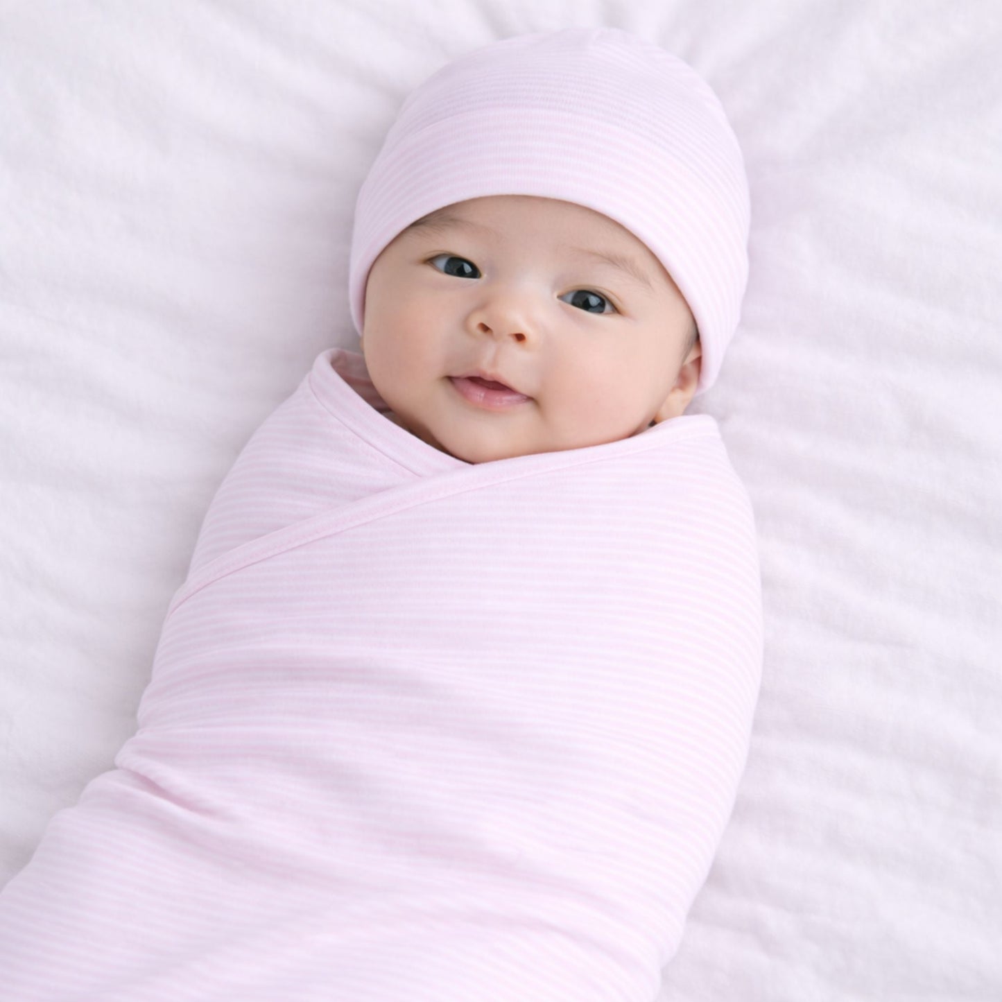 Mini Stripes Swaddle Blanket - Pink - Magnolia BabySwaddle Blanket