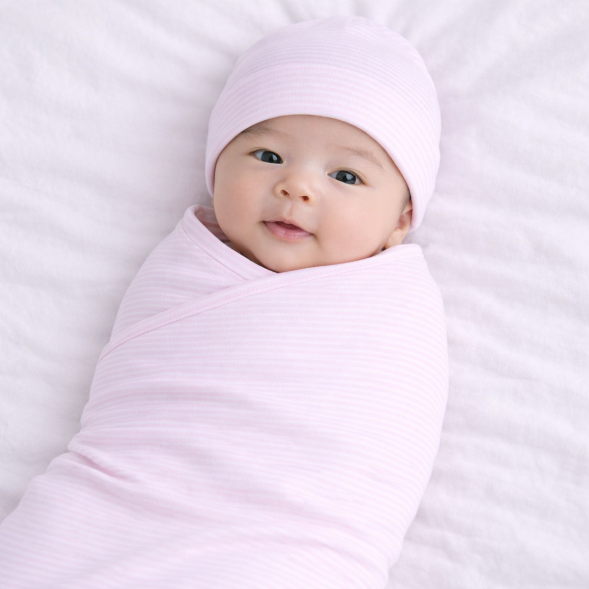 Mini Stripes Swaddle Blanket - Pink - Magnolia BabySwaddle Blanket