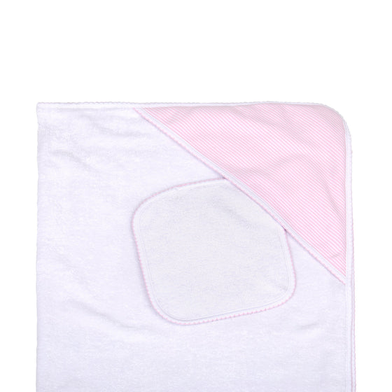 Mini Stripes Towel Set - Pink - Magnolia BabyTowel Set