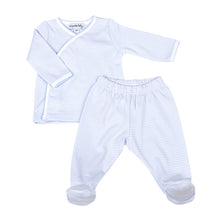  Mini Stripes X - Tee Footed Pant Set - Blue - Magnolia Baby2pc Pant Set