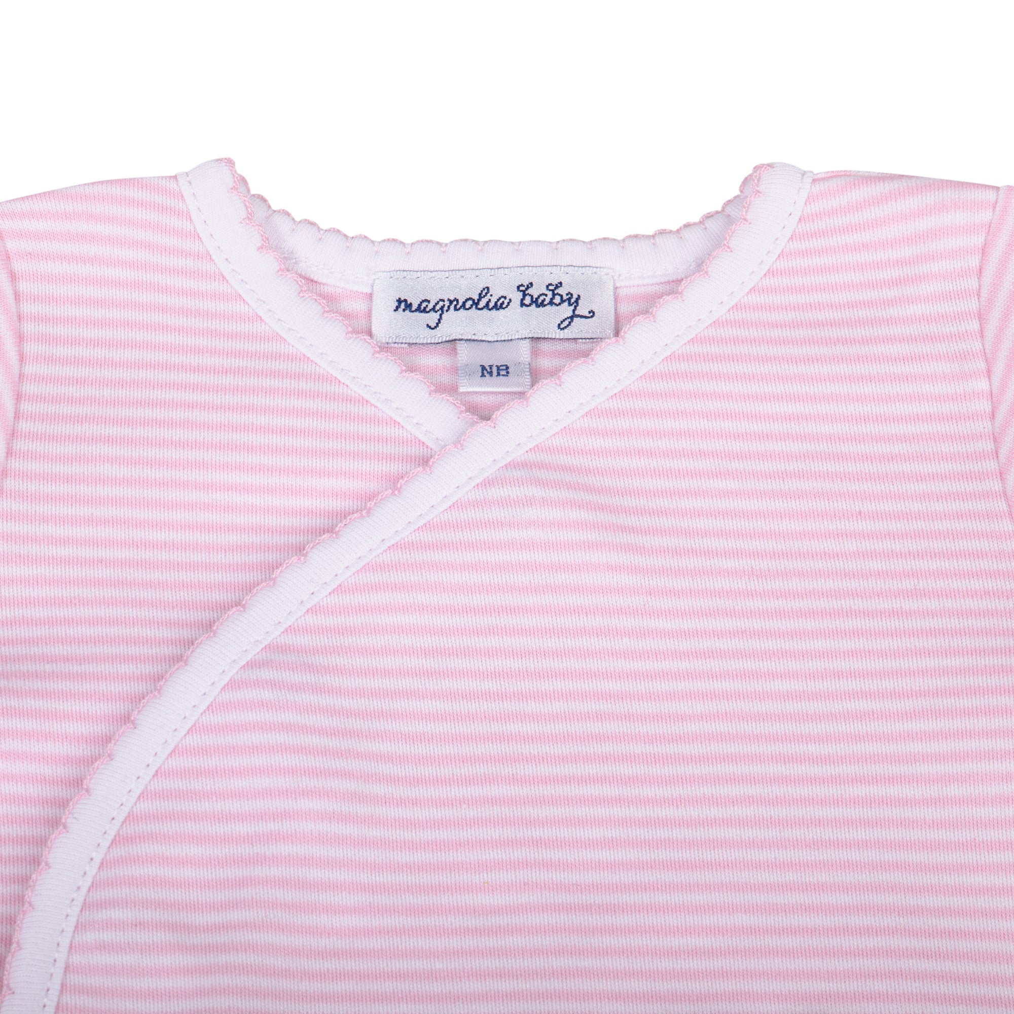 Mini Stripes X - Tee Footed Pant Set - Pink - Magnolia Baby2pc Pant Set